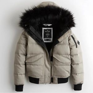 HOLLISTER Cozy Lined Bomber Jacket Coat - Size Small